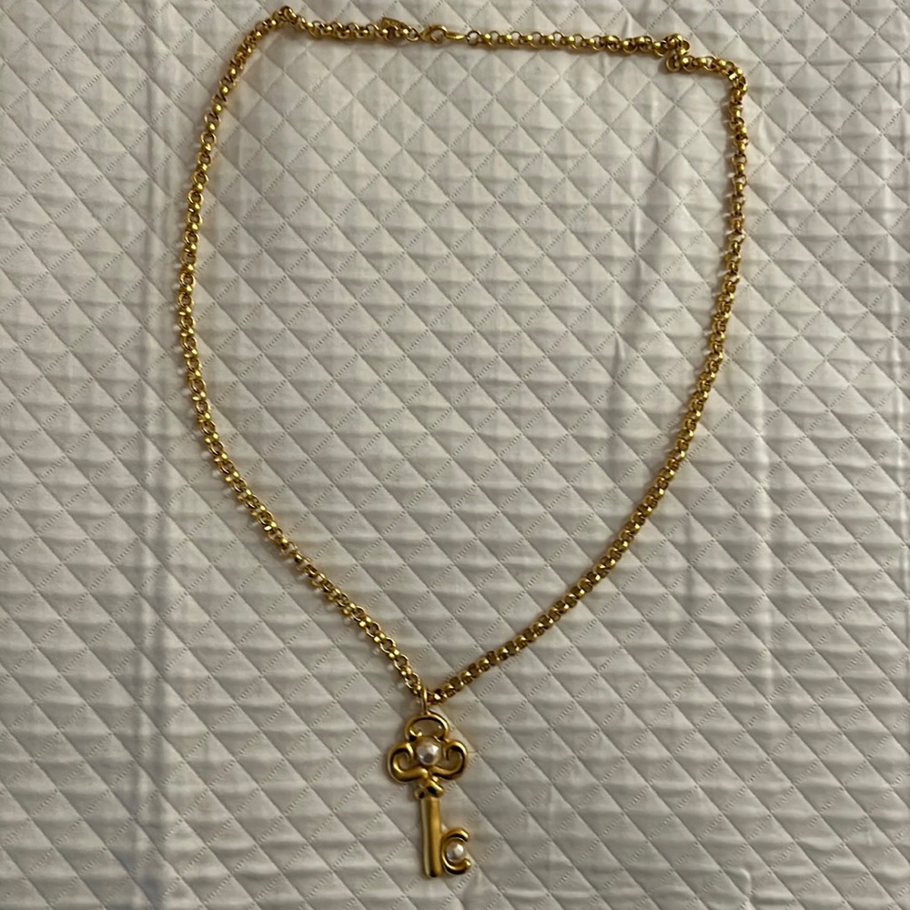 ALFRED SUNG GOLD KEY CHAIN NECKLACE